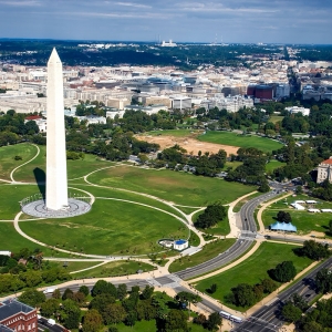 Aerial view of Washington D.C.